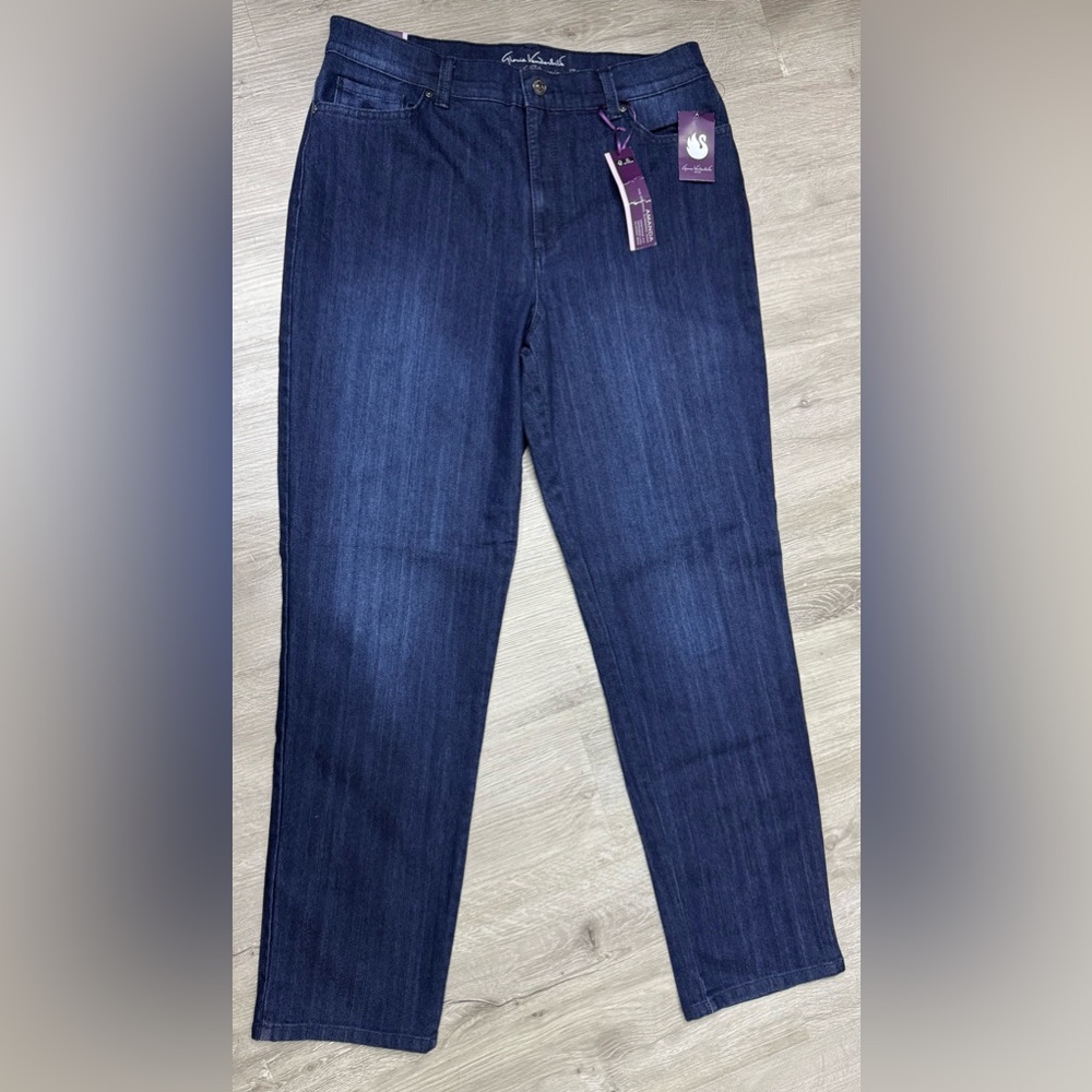 Gloria Vanderbilt Dark Blue Straight Leg Jeans